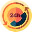 24 hours Symbol 64x64