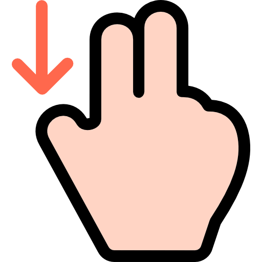 Swipe down icon