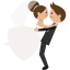 Wedding couple icon 64x64