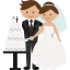 Wedding couple icon 64x64