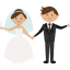 Wedding couple icon 64x64
