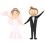 Wedding couple icon 64x64