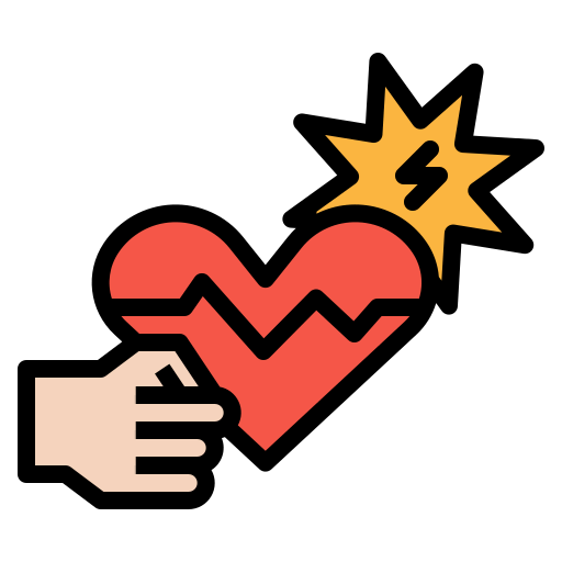 Heart attack icon