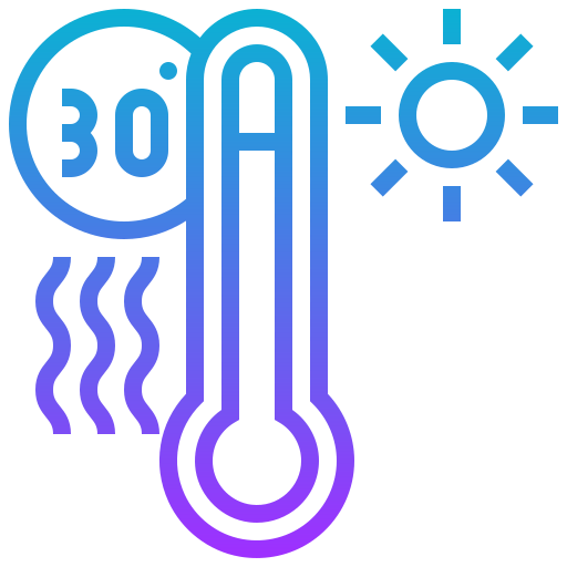 High temperature icon