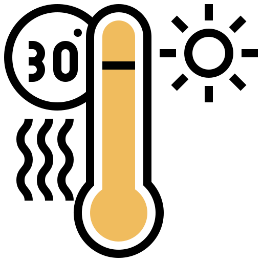 High temperature icon