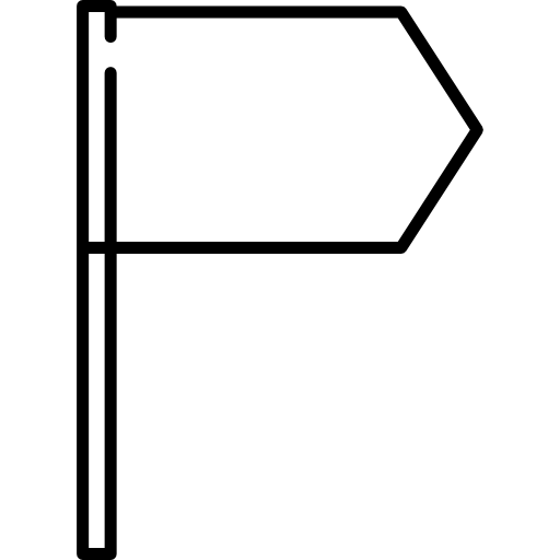 Flag with angle icon