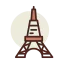Eiffel tower icon 64x64