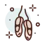 Ballet shoes icon 64x64