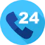 24 hours support icon 64x64
