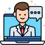 Online counseling Symbol 64x64