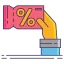 Discount voucher icon 64x64
