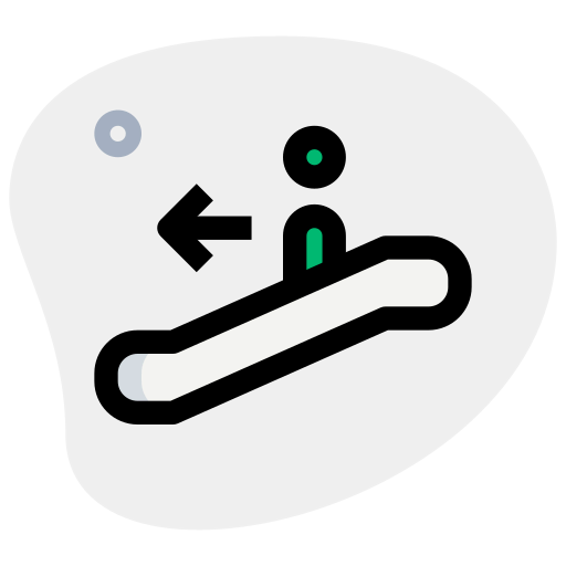 Escalator down icon
