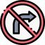 No turn right іконка 64x64