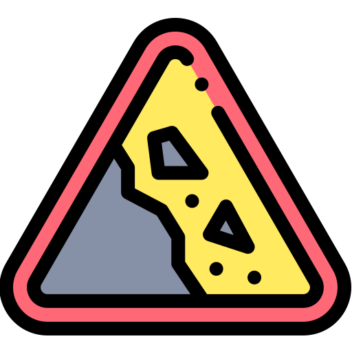 Falling rocks icon