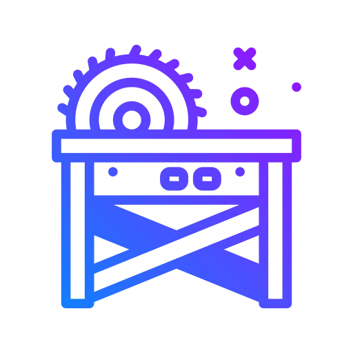 Saw machine icon