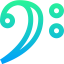 Bass clef icon 64x64