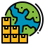 Worldwide shipping icon 64x64