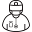 Surgeon with Mask icon 64x64