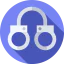 Police handcuffs icon 64x64