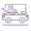 Car on fire icon 64x64