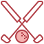 Golf clubs icon 64x64