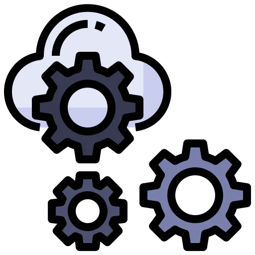 Cloud processing icon