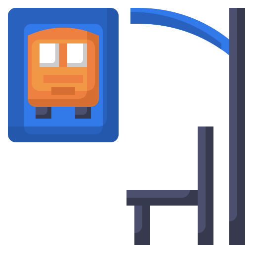 Bus stop icon