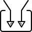 Two Arrows In Rectrangle ícone 64x64