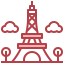 Eiffel tower icon 64x64