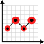 Line chart icon 64x64
