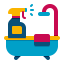 Bathtub cleaning icon 64x64