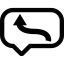 Arrow in speech bubble Symbol 64x64