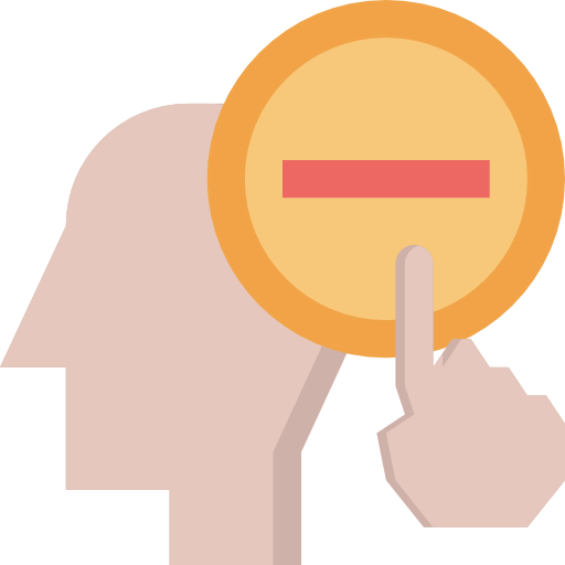 Negative thinking icon