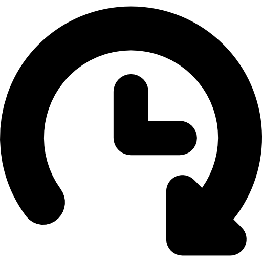 Timer with arrow icon