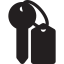 Hotel Key and Key Ring icon 64x64