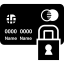 Credit card with lock icon 64x64