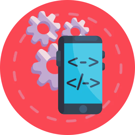 Mobile coding icon