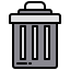 Rubbish bin icon 64x64