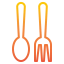 Spoon and fork Ikona 64x64