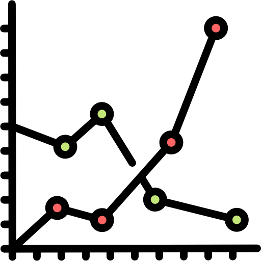 Line graph icon
