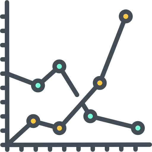 Line graph icon