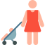 Baby stroller icon 64x64