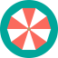Sun umbrella icon 64x64