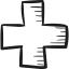 Draw Adding Cross icon 64x64