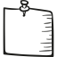 Draw Paper with Push Pin icon 64x64