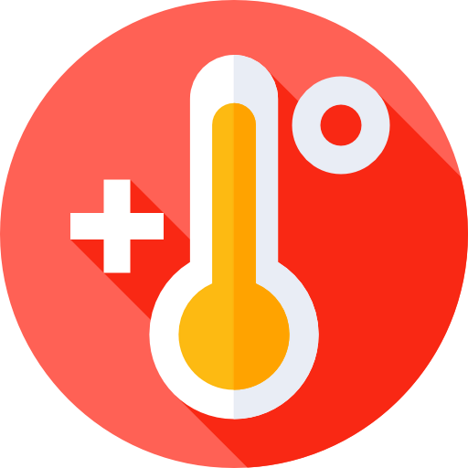 High temperature icon