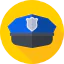 Police cap icon 64x64