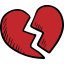 Broken heart icon 64x64