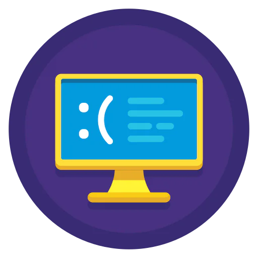 Blue screen icon