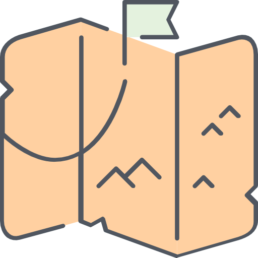 Treasure map icon